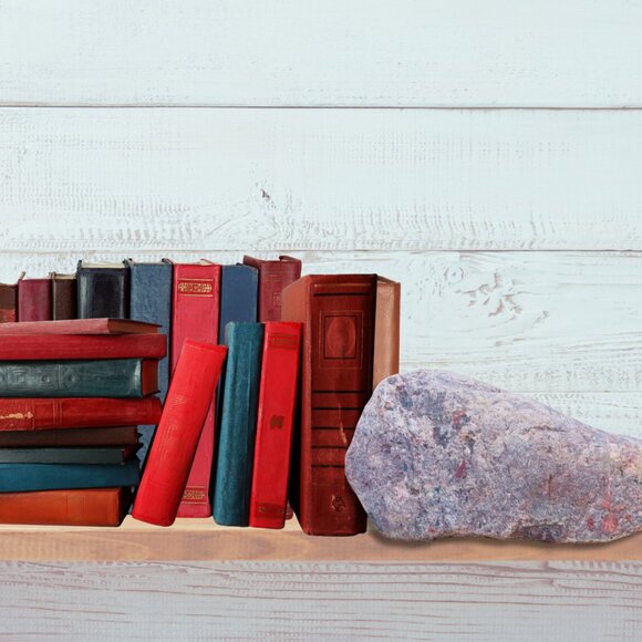 Large Stone Bookend Pair | Handcrafted | Felt Bottoms - Picture 2 of 10